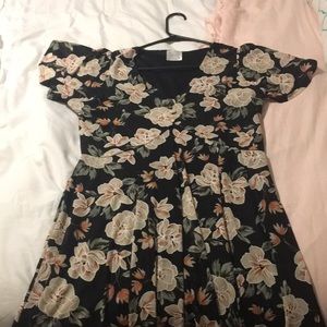 Black dress with flowers